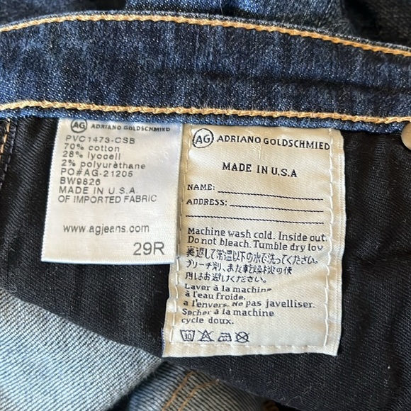 AG Aubrey skinny straight jeans in Size 29. Really good condition. - Picture 5 of 7